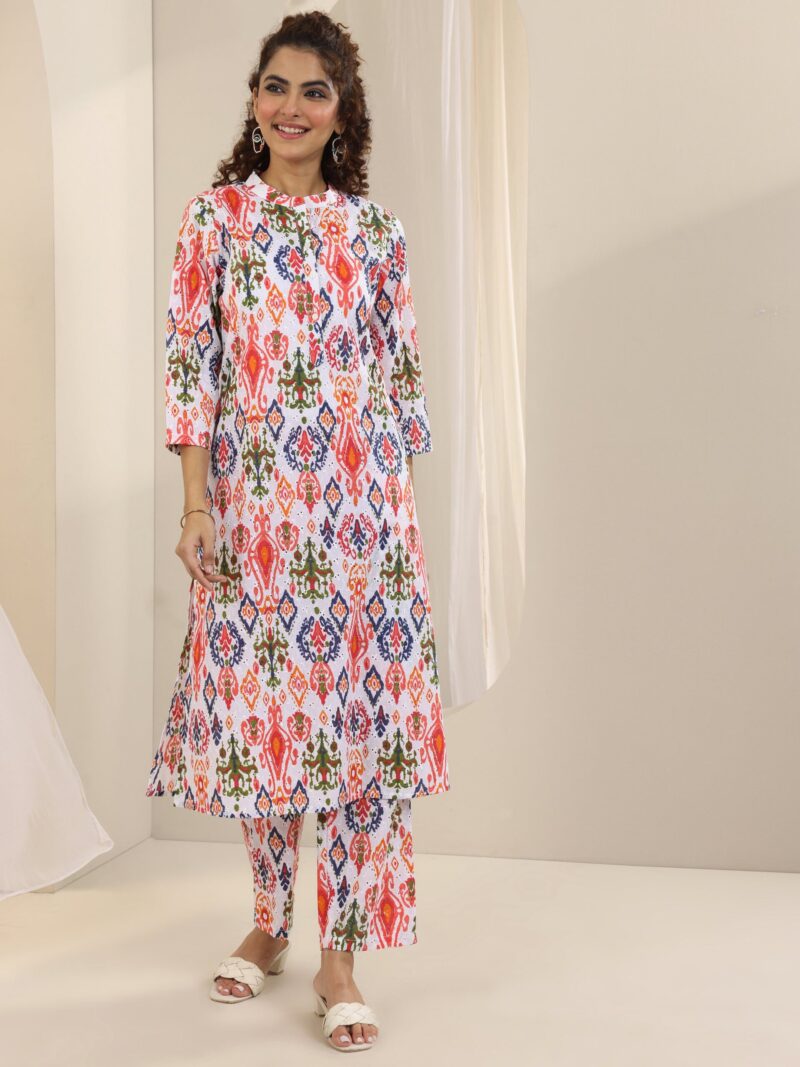 Multi Printed Cotton Straight Kurta Set - Image 9