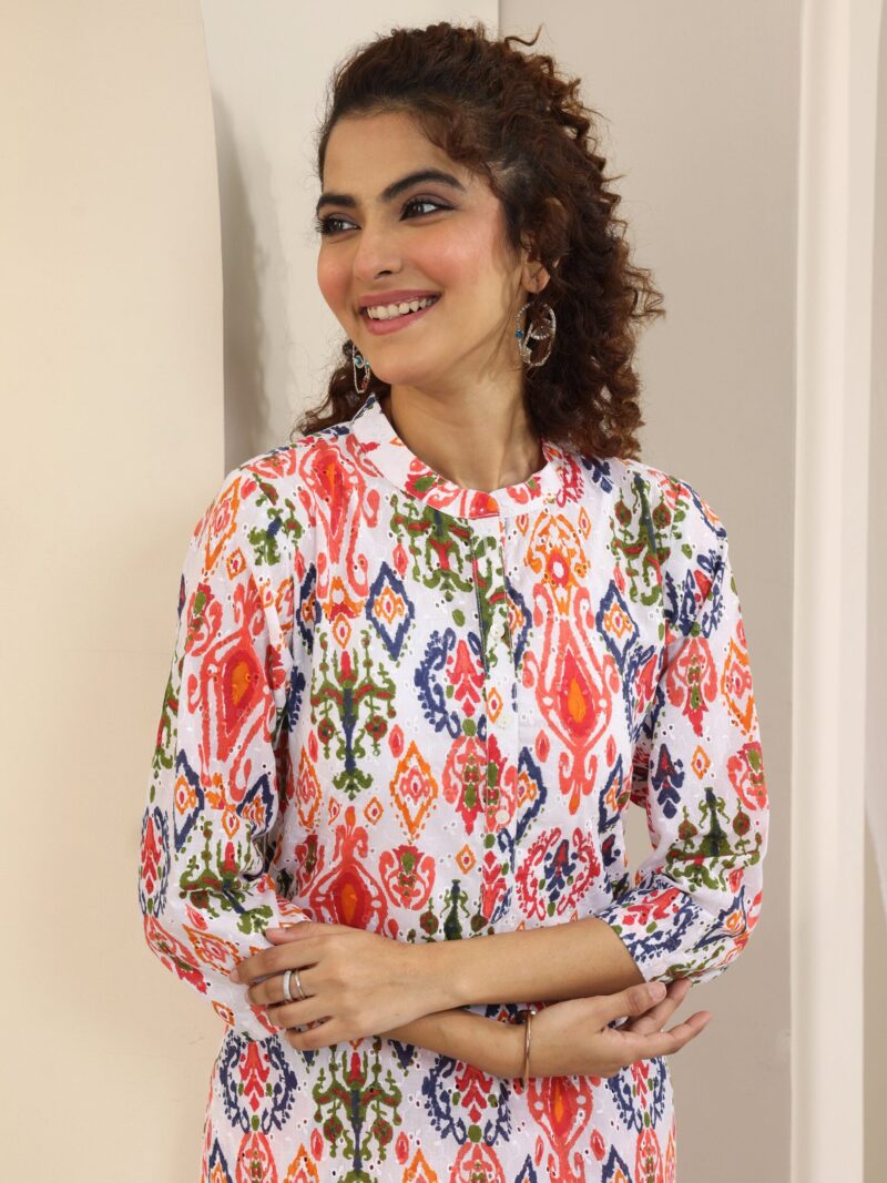 Multi Printed Cotton Straight Kurta Set - Image 10