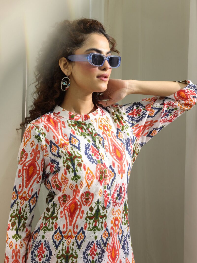 Multi Printed Cotton Straight Kurta Set - Image 12