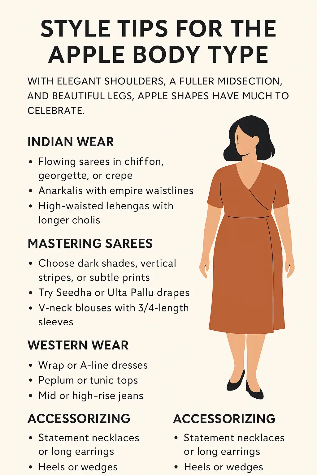 The Ultimate Style Guide for Apple Body Types (Indian & Western Wear)