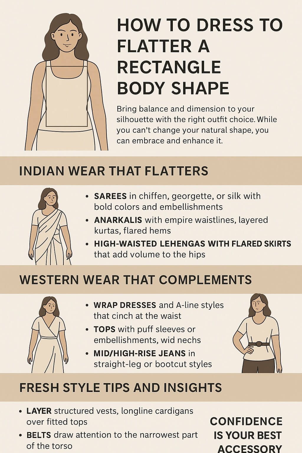 Styling the Rectangle Body Type: Embrace Your Shape with Confidence