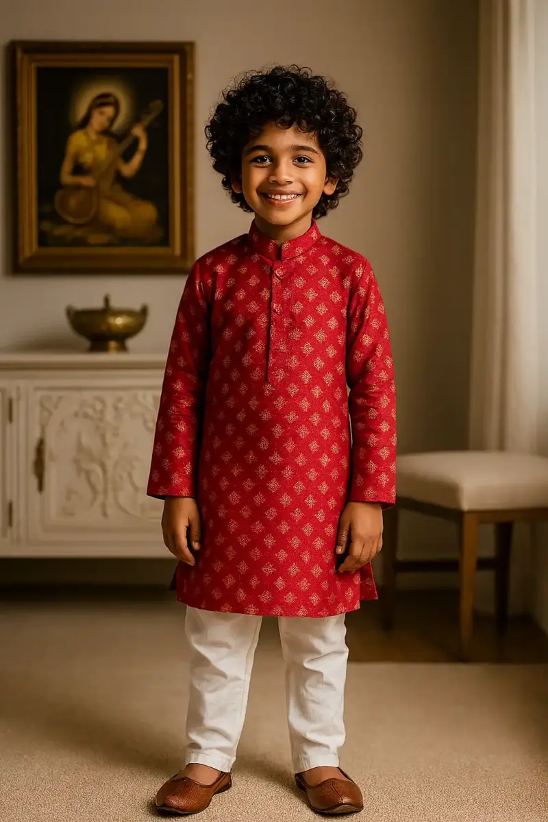 Cotton Kurta Pajama for Boys of every age Red