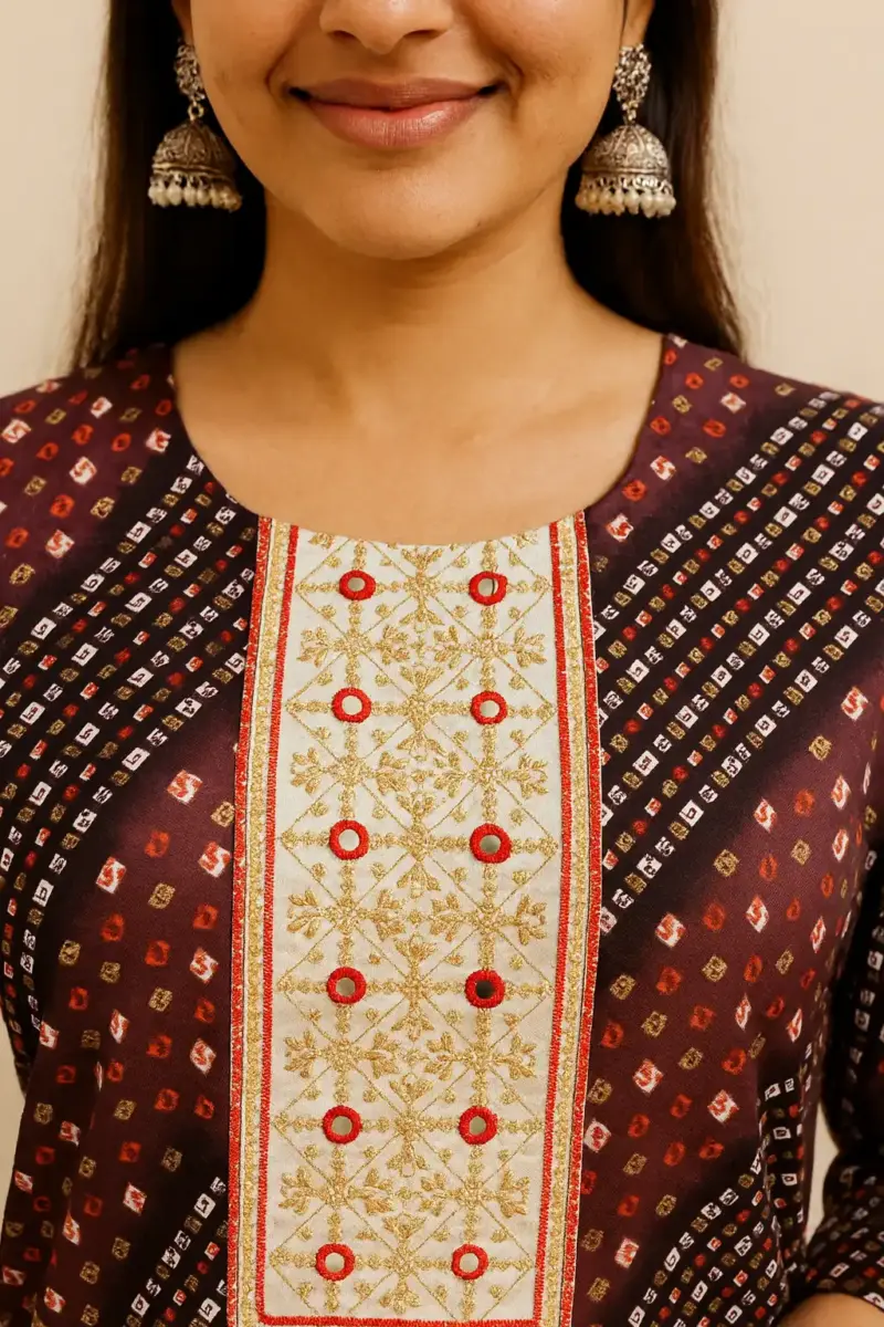 Cotton Blend Kurti With Pocket
