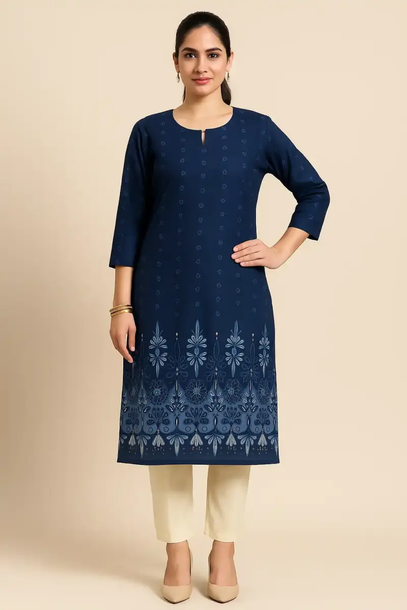 Cotton Kurti with motif prints