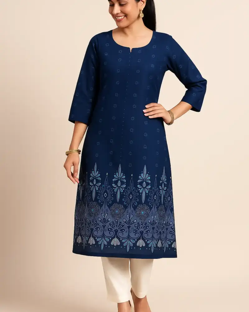 Cotton Kurti with motif prints