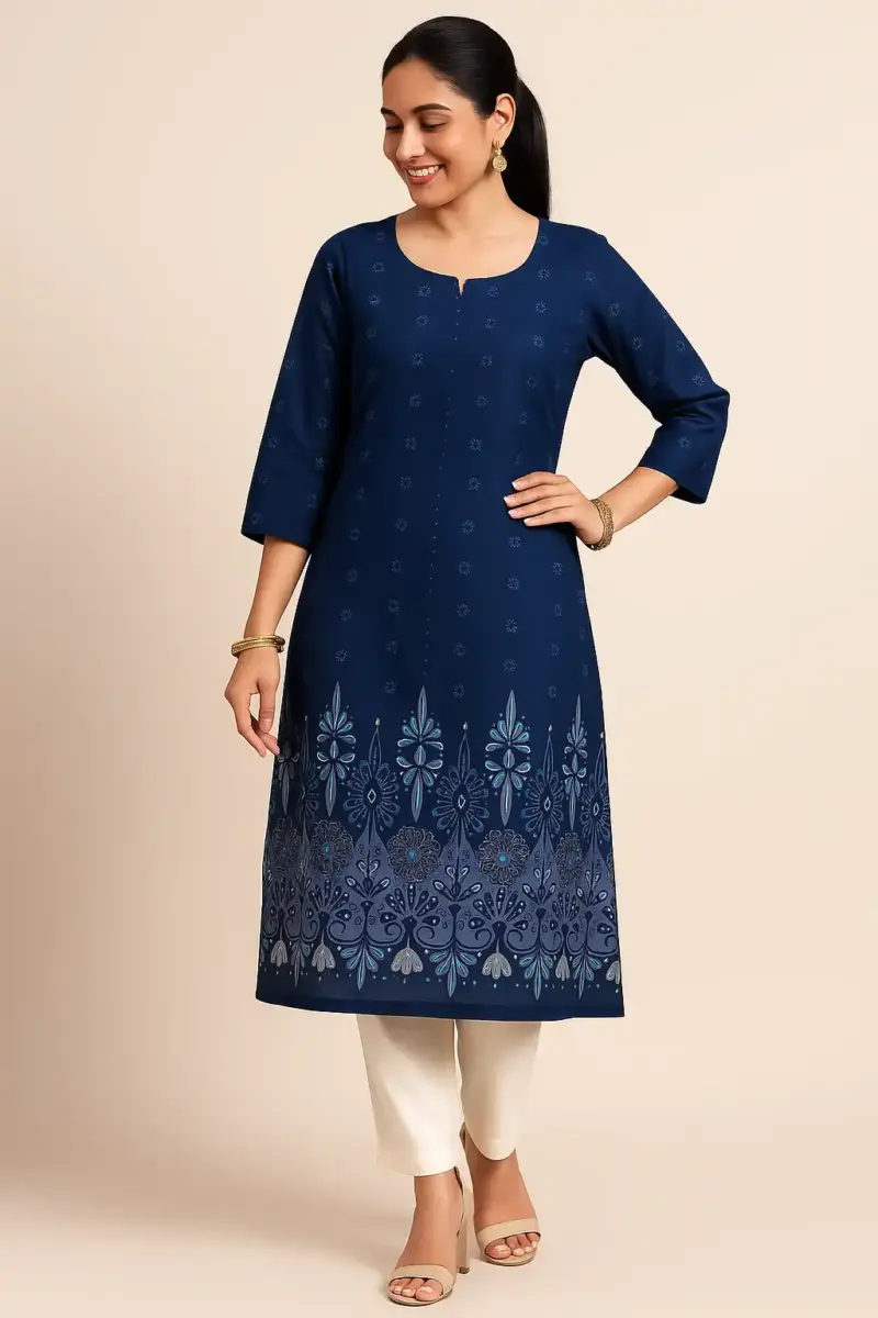 Cotton Kurti with motif prints