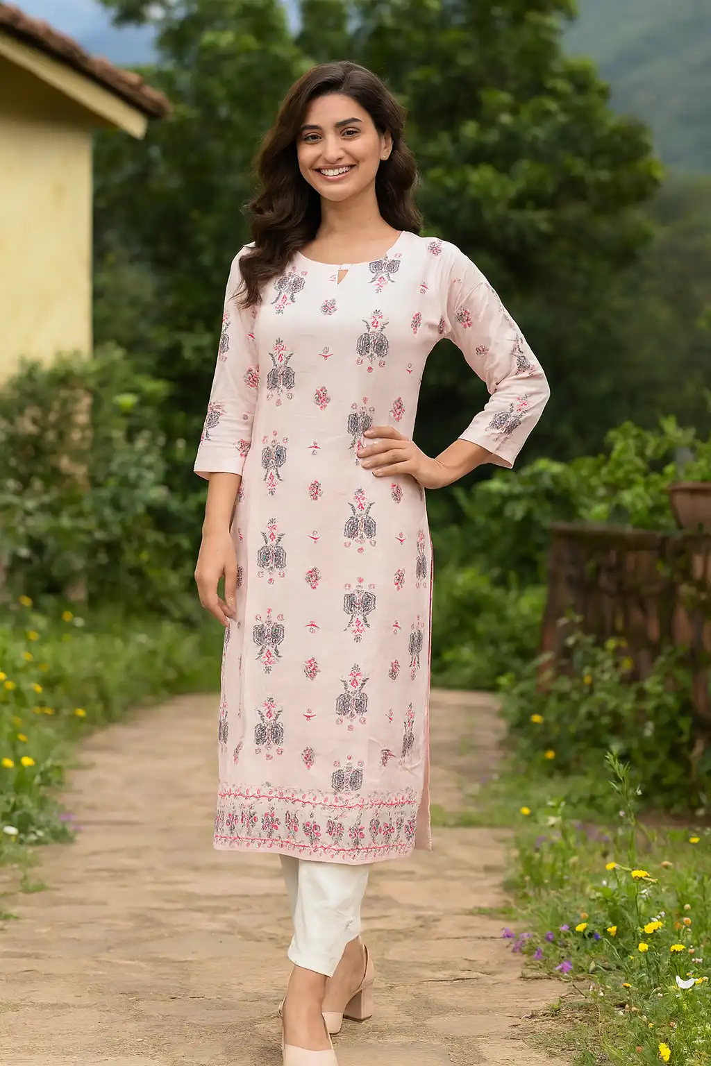 Cotton printed kurta