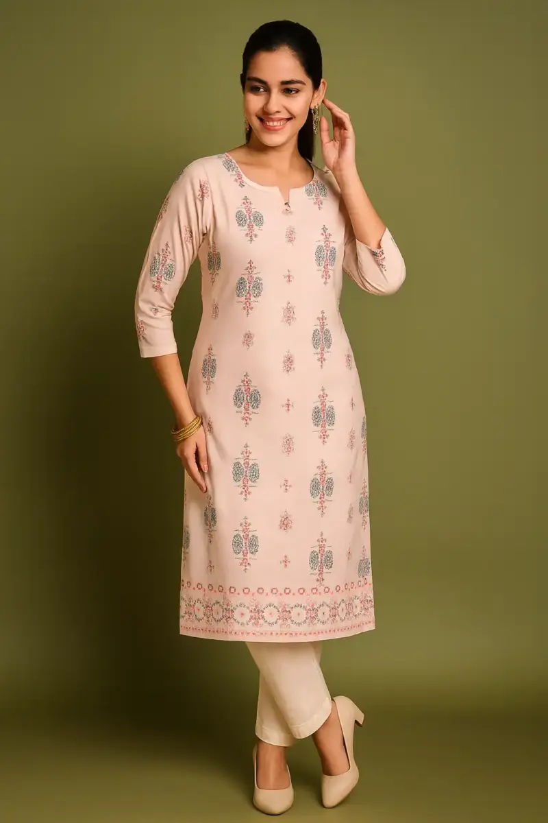 Cotton printed kurta